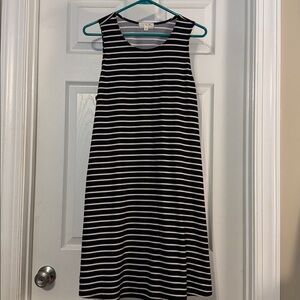 Nine Britton Monochrome Striped Dress